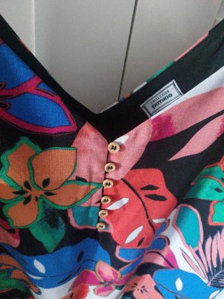 Vestido Pimkie estampado tropical
