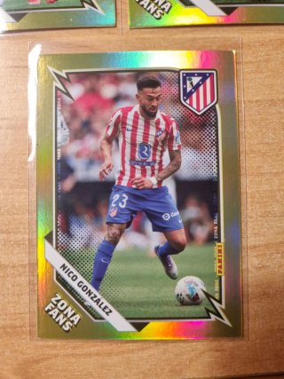 5 Cartas Panini Zona Fans Gold Club