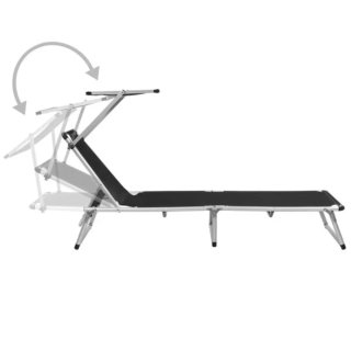 Tumbona plegable con techo aluminio