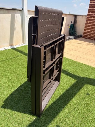 Silla de jardín plegable marrón
