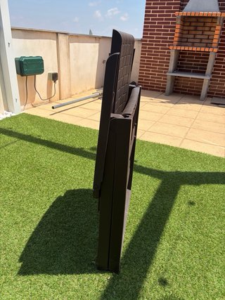 Silla de jardín plegable marrón