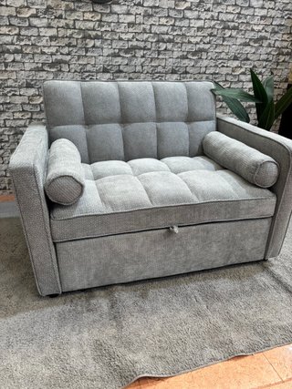 Sofá Cama Gris Tela