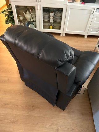 Dos Sillones Eléctricos Piel Sintética Negro