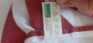 Copriletto/Copritutto a Righe Rosse e Bianche