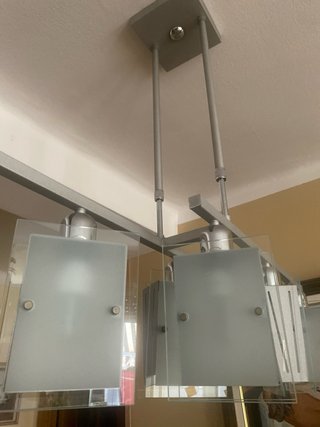 Lámpara de comedor moderna cristal y metal