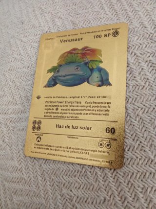 Carta Pokémon Venusaur Dorada Etapa 2