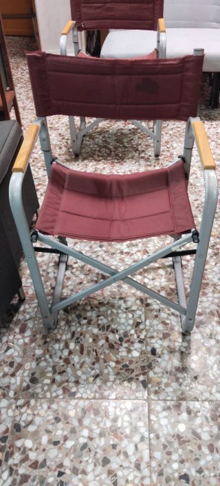 2 Sillas Plegables Director Tela Metal