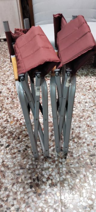 2 Sillas Plegables Director Tela Metal