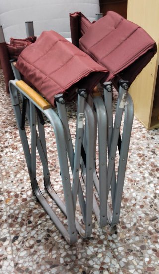 2 Sillas Plegables Director Tela Metal