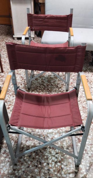 2 Sillas Plegables Director Tela Metal