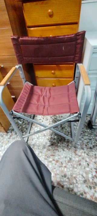 2 Sillas Plegables Director Tela Metal