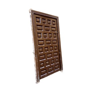 Puerta castellana madera maciza panelada