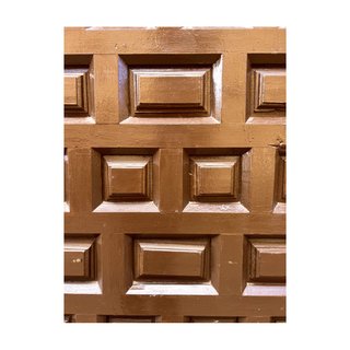 Puerta castellana madera maciza panelada