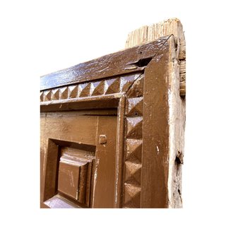 Puerta castellana madera maciza panelada
