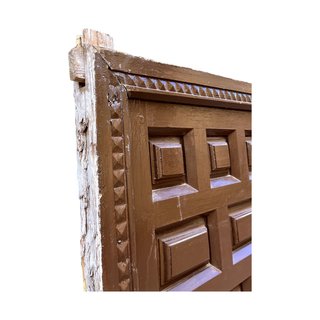 Puerta castellana madera maciza panelada