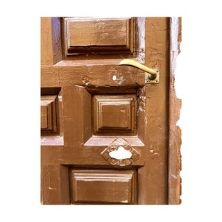 Puerta castellana madera maciza panelada
