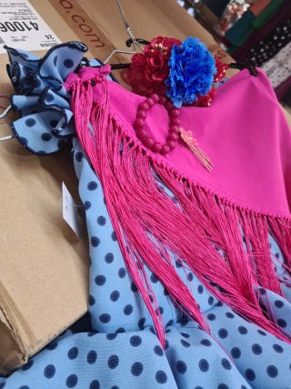 Traje Flamenca Volantes Lunares