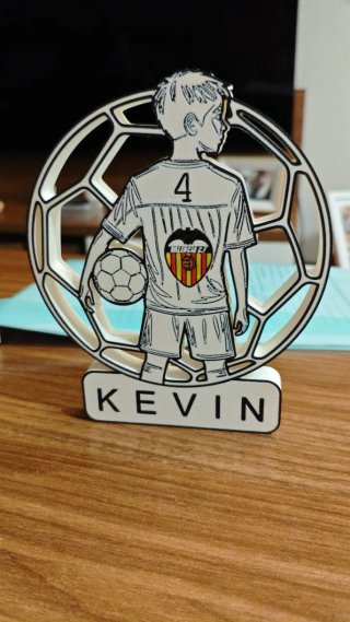 Figura personalizada de futbolista en impresión 3D