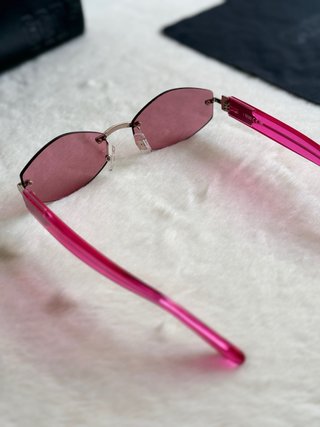 GCDS Occhiali Sole Rimless Rosa Pink Donna Nuovi