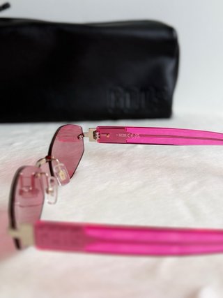 GCDS Occhiali Sole Rimless Rosa Pink Donna Nuovi