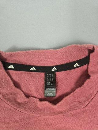Camiseta Adidas Rosa Logo Negro Talla M
