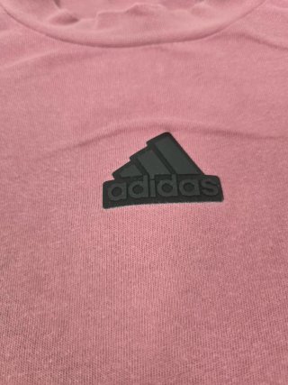 Camiseta Adidas Rosa Logo Negro Talla M