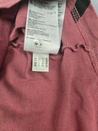 Camiseta Adidas Rosa Logo Negro Talla M