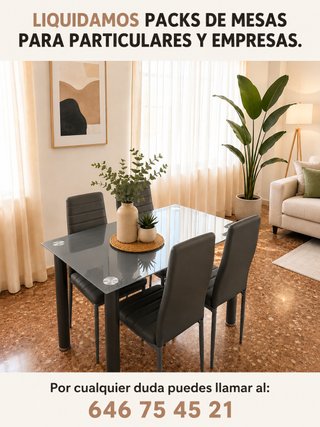 Mesa de comedor gris y transparente