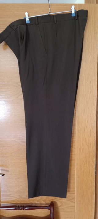 Pantalón de vestir hombre Marrón Talla 54