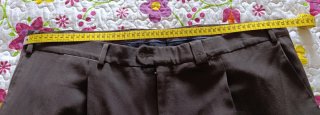 Pantalón de vestir hombre Marrón Talla 54