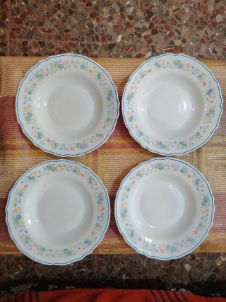 4 Platos Soperos Harmonía Florales
