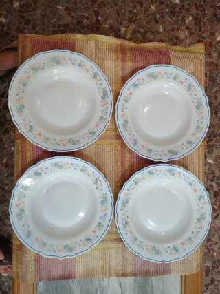4 Platos Soperos Harmonía Florales