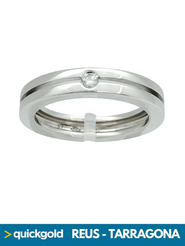 035-01-00735 ANILLO ORO BLANCO 18K DIAMANTE