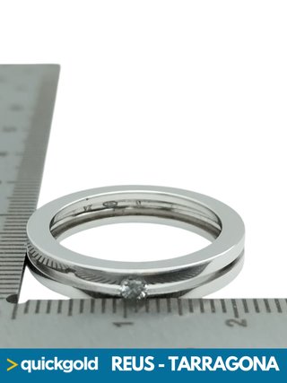 035-01-00735 ANILLO ORO BLANCO 18K DIAMANTE