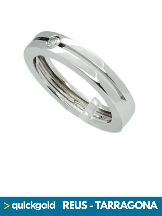 035-01-00735 ANILLO ORO BLANCO 18K DIAMANTE