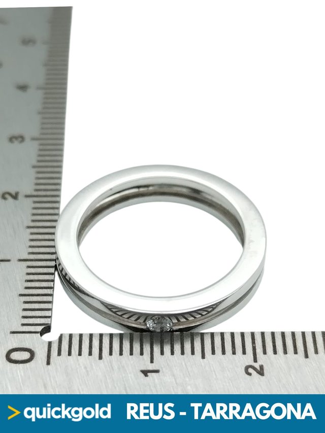 035-01-00735 ANILLO ORO BLANCO 18K DIAMANTE