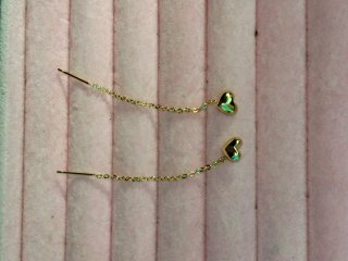 Pendientes Corazón Largos Dorados