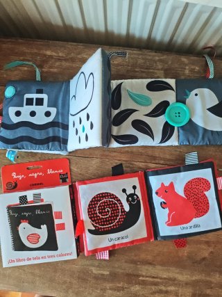Libros / cuentos bebés.  Estimulación sensorial