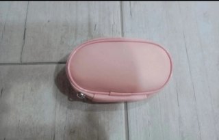 Neceser rosa con 10 brochas de maquillaje