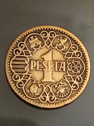1 Peseta 1944 Moneda Antigua