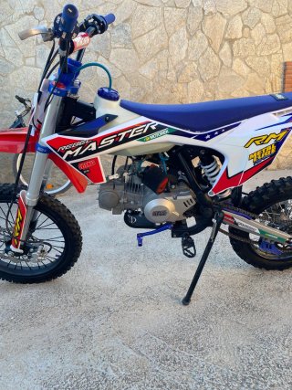 Pit Bike Enduro/Motocross Azul y Blanca
