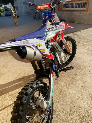 Pit Bike Enduro/Motocross Azul y Blanca