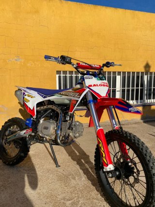 Pit Bike Enduro/Motocross Azul y Blanca