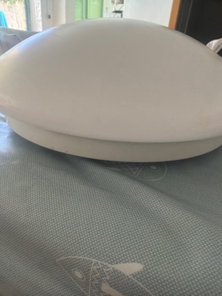 2 lámparas de techo ovalada blanca de plastico