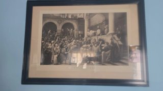 Grabado antiguo religioso