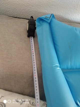 Colchoneta hinchable azul