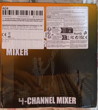 Mezcladora Analógica 4 Canales con USB C PD