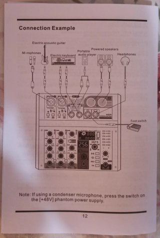Mezcladora Analógica 4 Canales con USB C PD