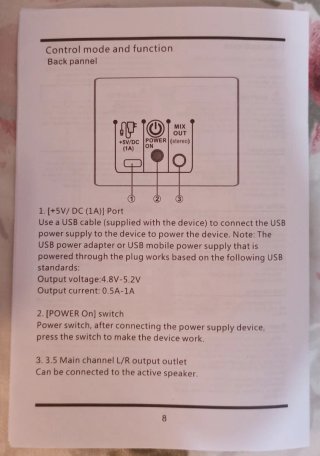 Mezcladora Analógica 4 Canales con USB C PD
