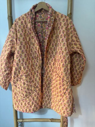 Chaqueta acolchada floral talla única